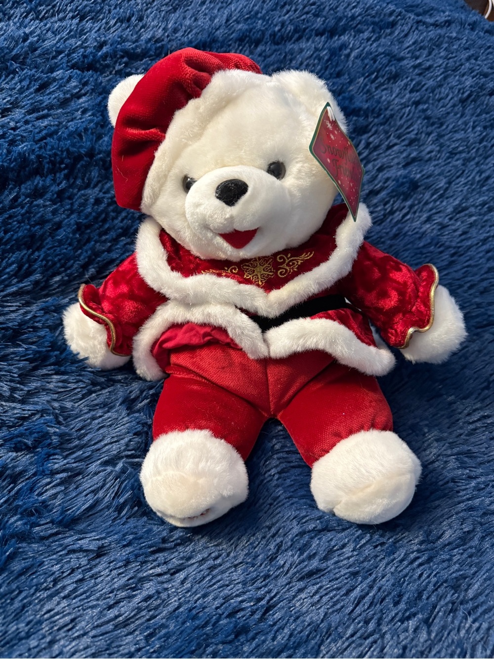 🆕Snowflake Friends Holiday Plush Bear with '2000' Embroidered Paw - Red & White